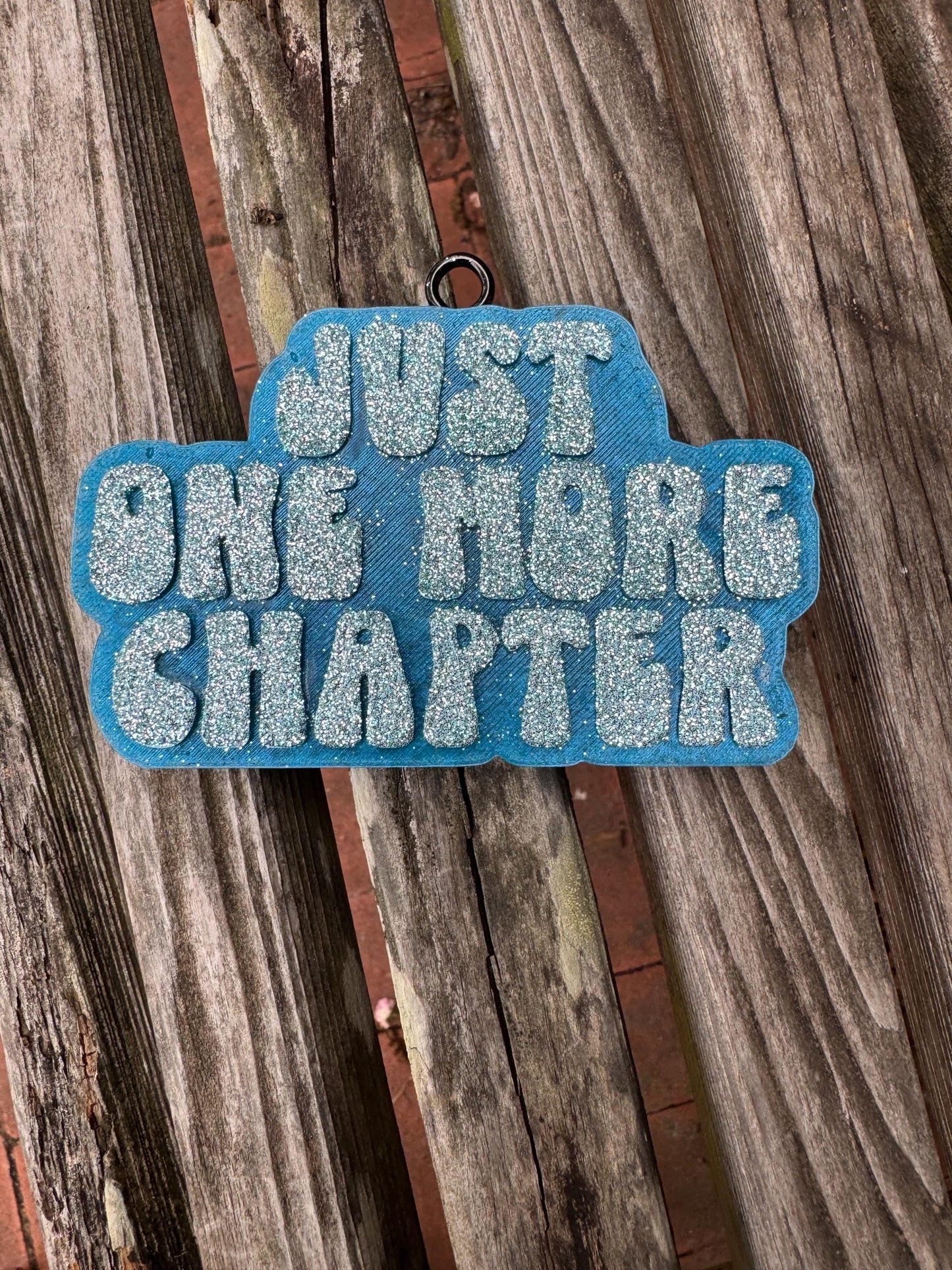 Just One More Chapter Car Freshie | Car Freshie | Car Freshy | Air Freshener | Gift | Gllitter | Bookish | Blue