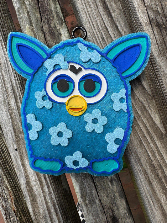 Blue Furby Car Freshie  | Car Freshie | Car Freshy | Air Freshener | Gift | Green | Glitter |