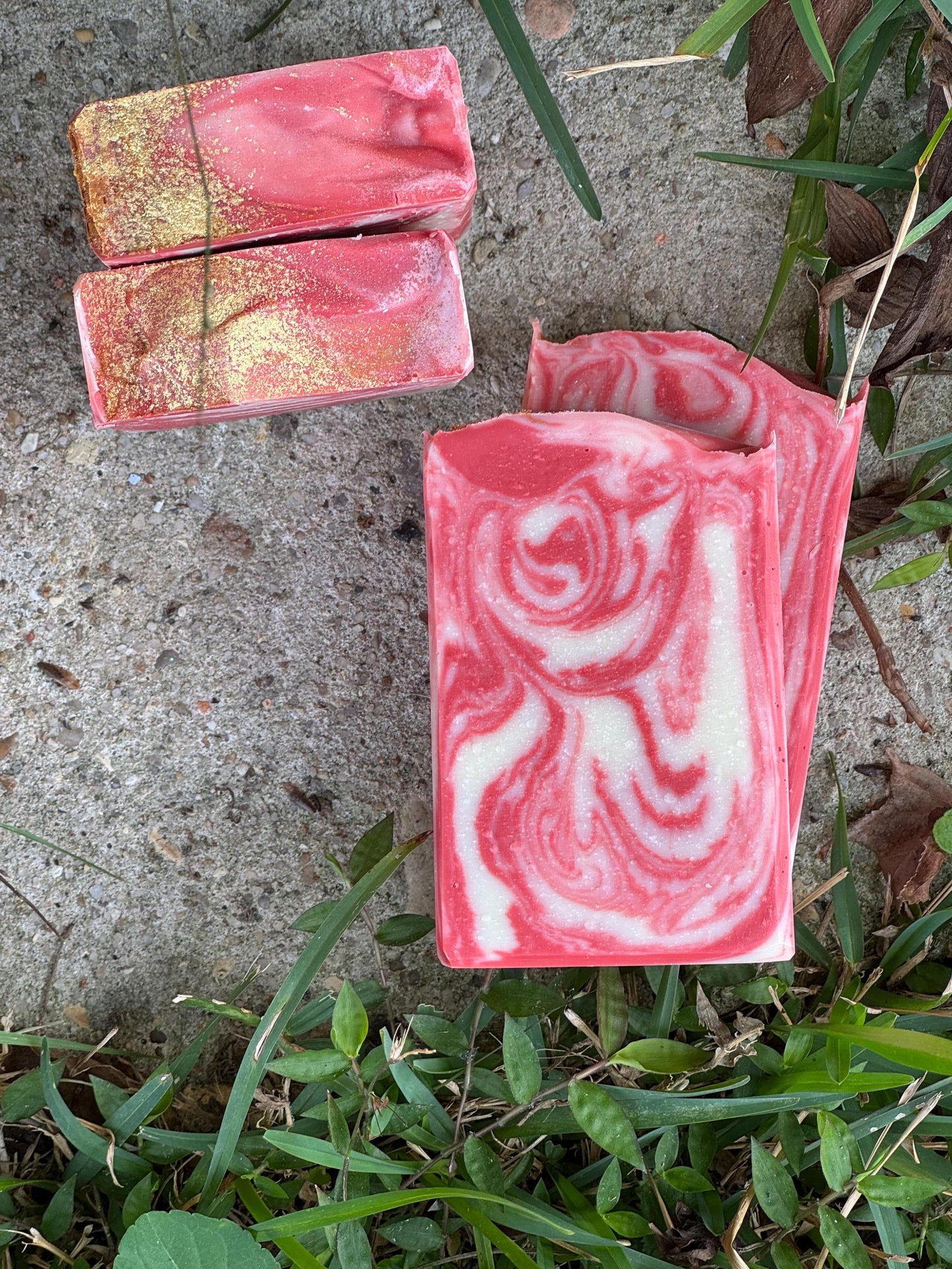 Peppermint Candy Bar Soap  | Coconut Oil | Christmas | Handmade | Hempseed Oil | Holiday Soap