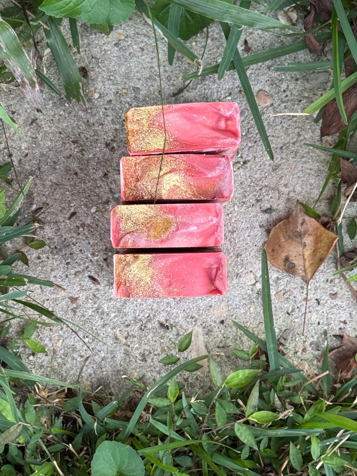Peppermint Candy Bar Soap  | Coconut Oil | Christmas | Handmade | Hempseed Oil | Holiday Soap
