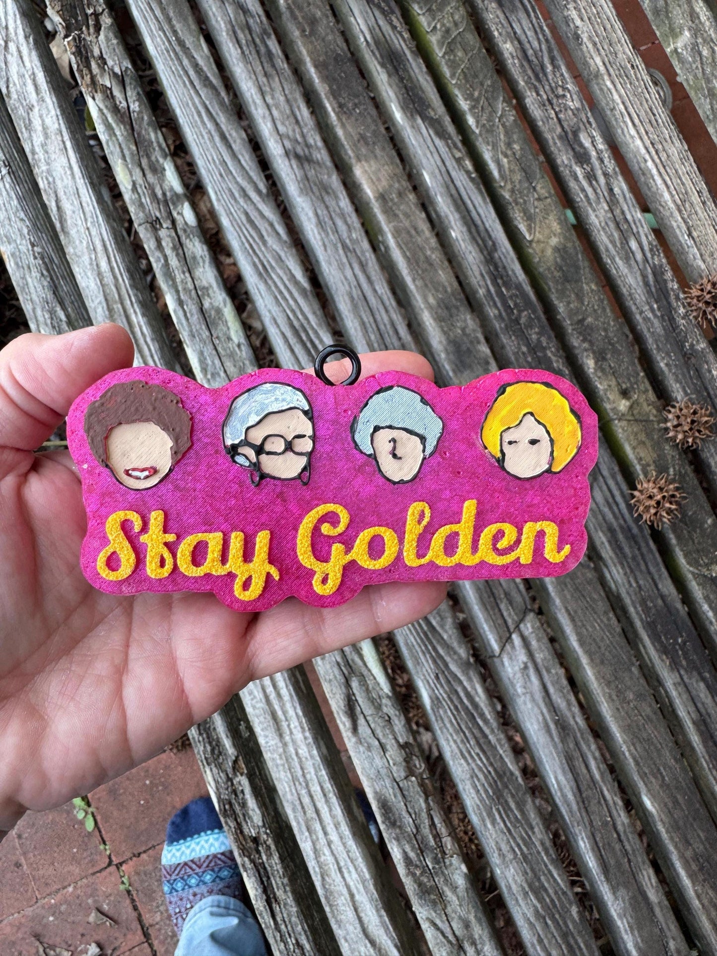 Stay Golden Car  Freshie   | Car Freshie | Car Freshy | Air Freshener | Gift | Gllitter | Golden | Girls | Television