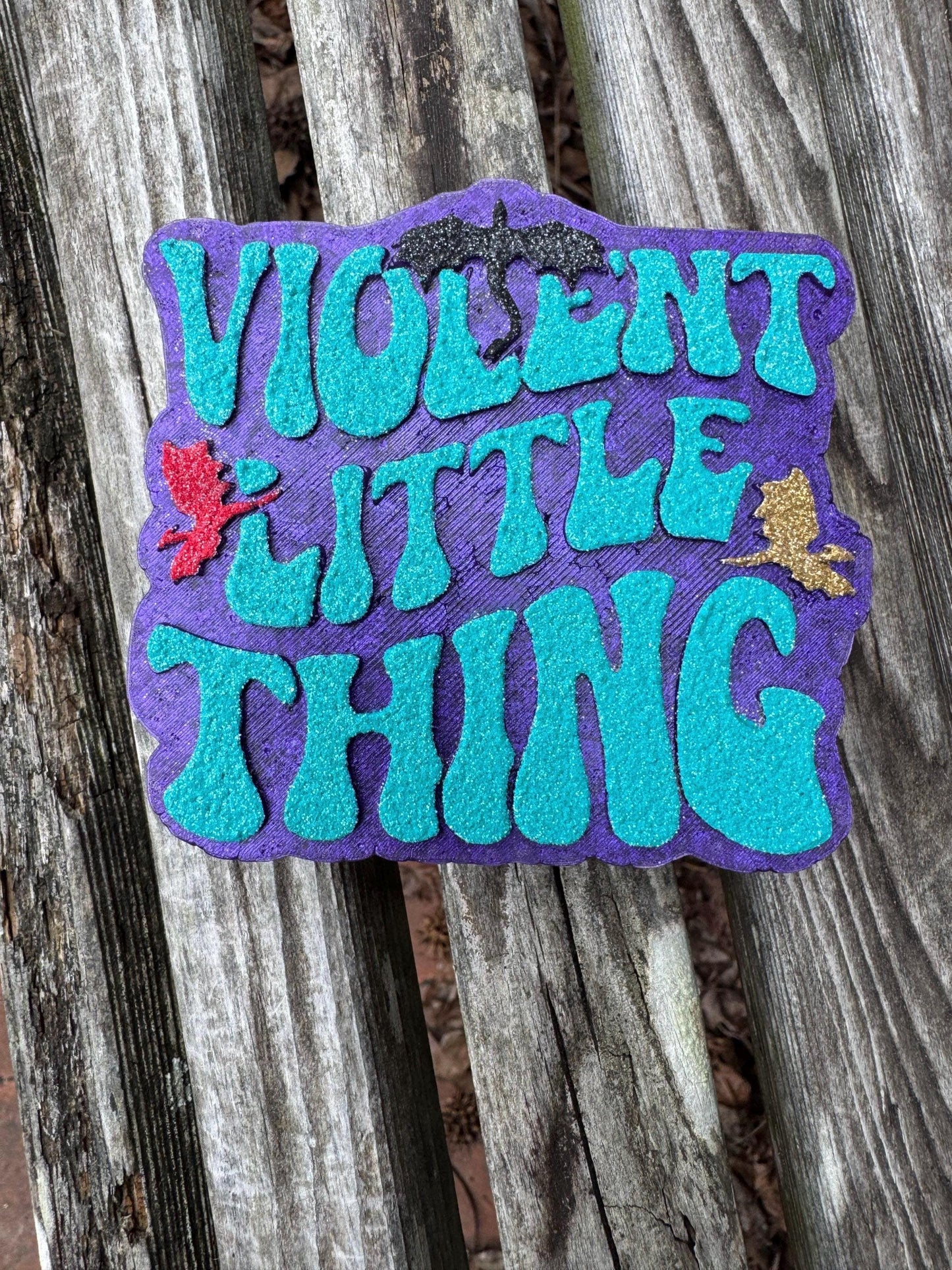Violent Little Thing  Car Freshie   | Car Freshie | Car Freshy | Air Freshener | Gift | Gllitter | Dragon | Bookish | Fantasy | Fourth Wing